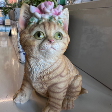 Load image into Gallery viewer, Floral Cat & Dog Statues (15cm)