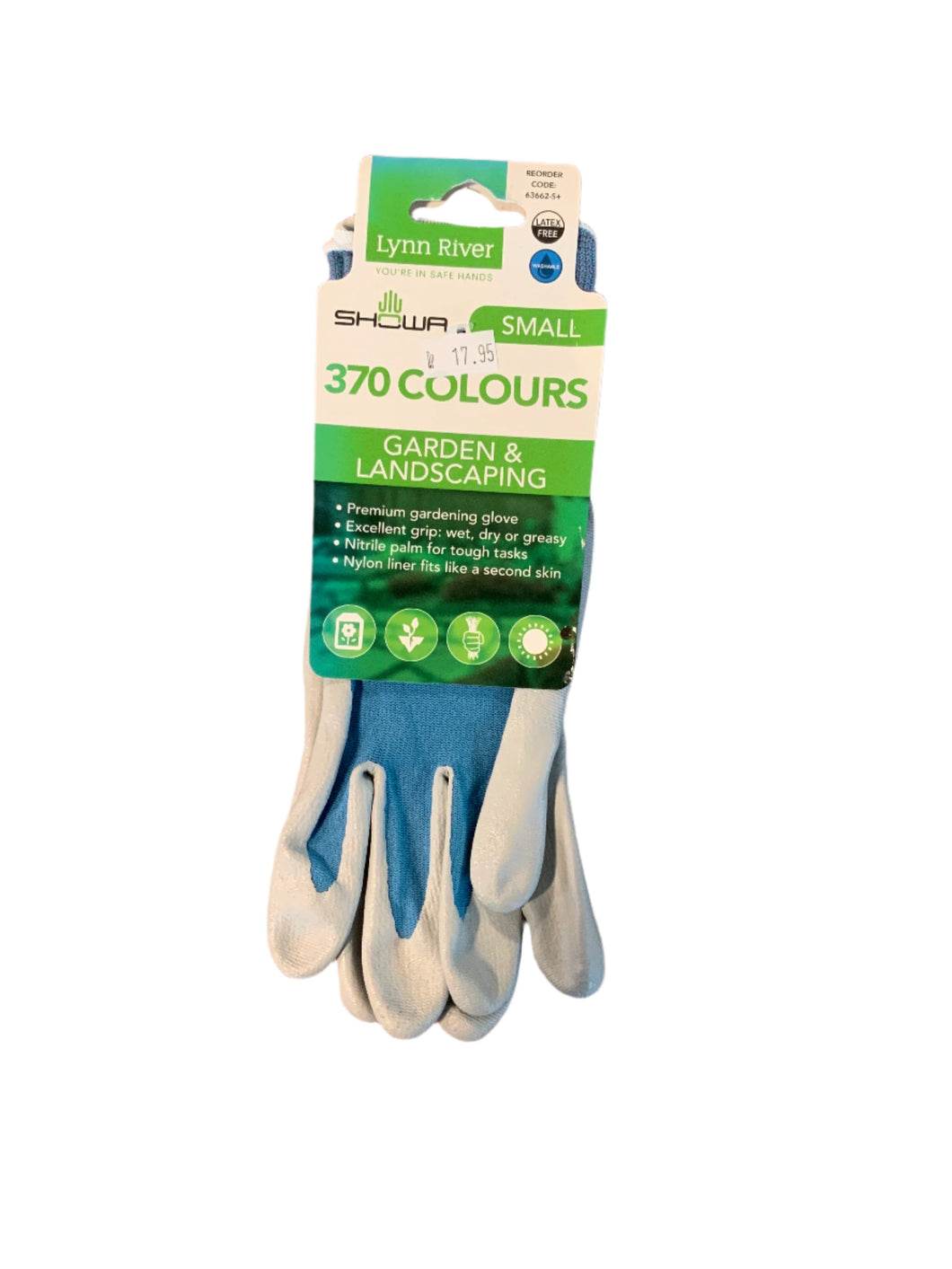 Lynn River Gloves Garden & Landscaping 370 Colours Small Light Blue