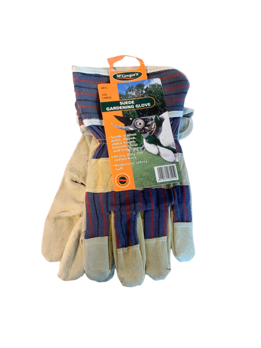 McGregor's Suede Gardening Glove Size Large White & Purple
