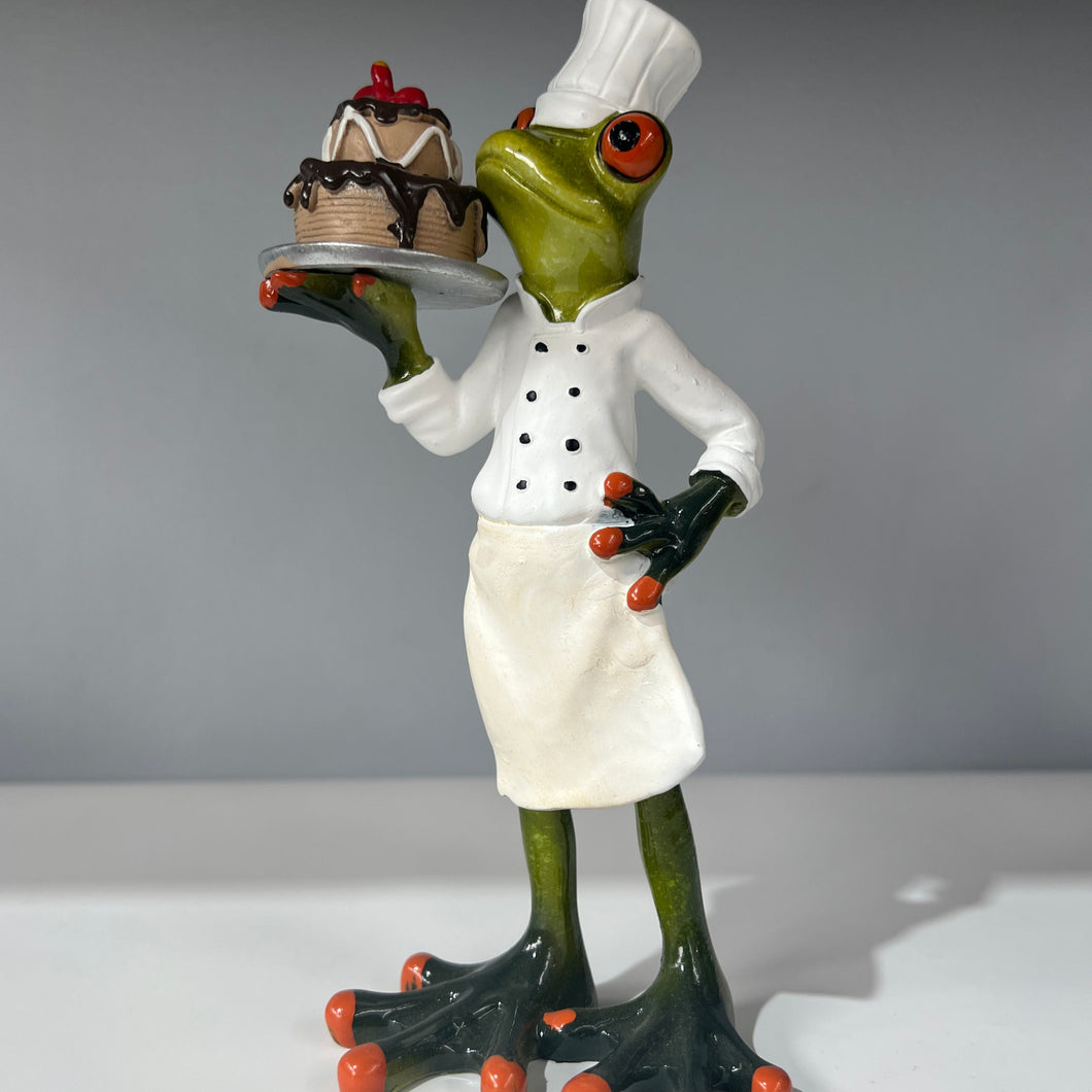 Chef Frog-tastic Ornament - Culinary-Inspired Decorative Figurine for Home and Garden - 19cm x 8.5cm - $24.95