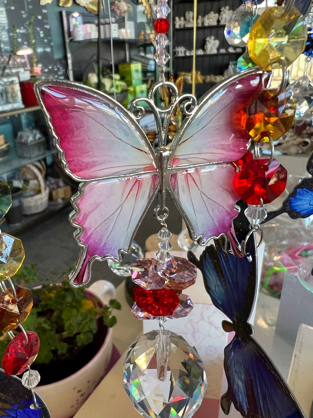Hanging Butterfly with Crystal