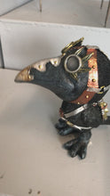 Load and play video in Gallery viewer, Steampunk Bobblehead Crow
