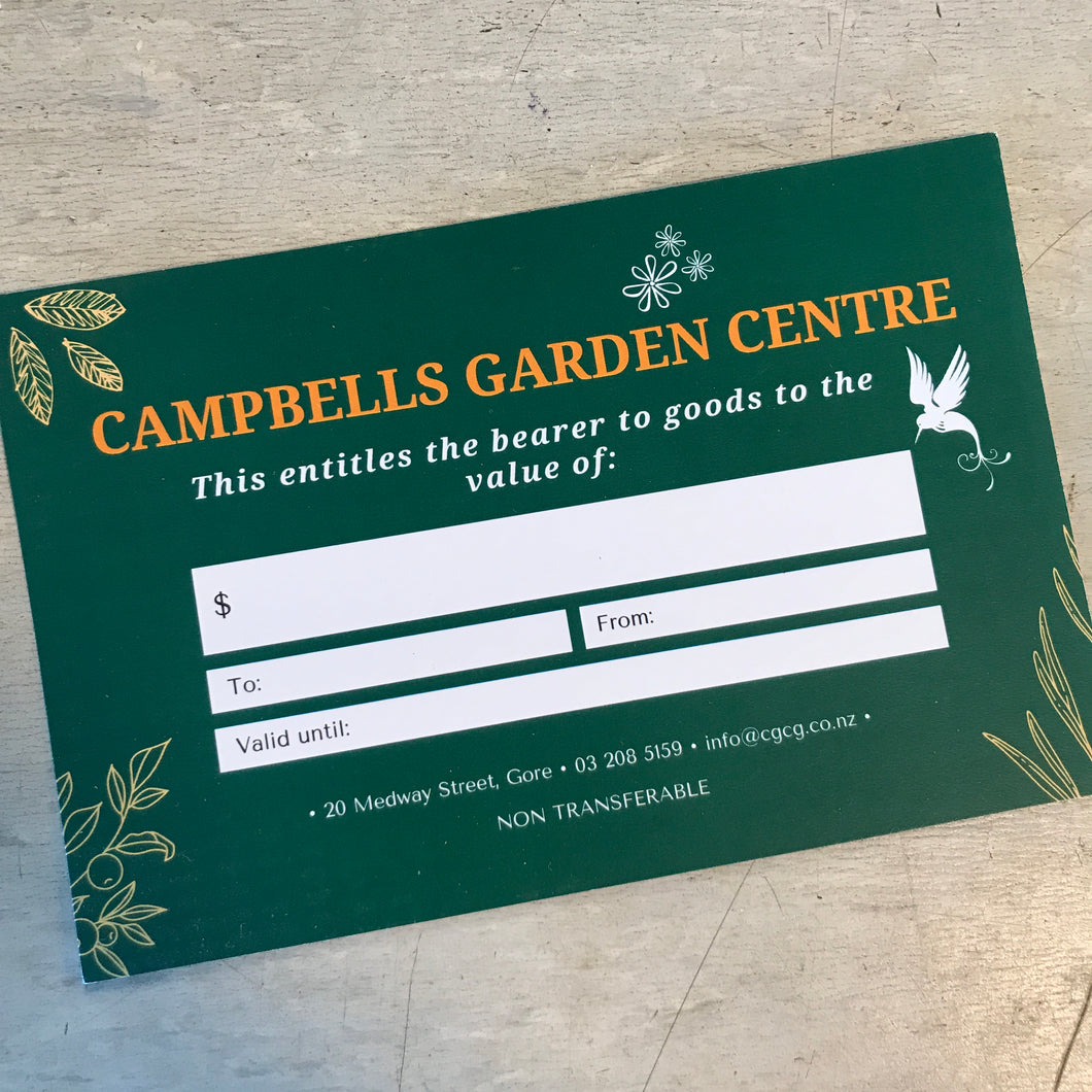 Campbells Garden Centre Digital Gift Voucher